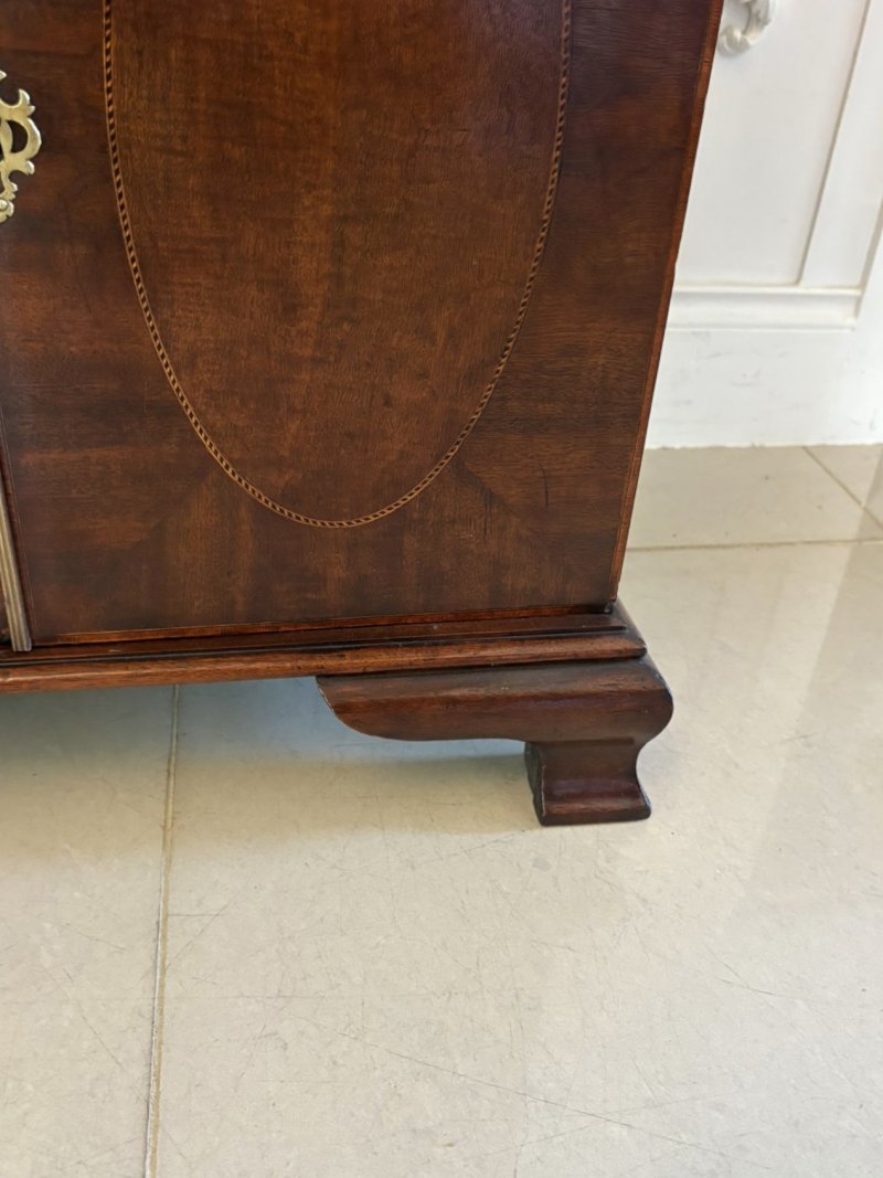 Outstanding Quality Antique Victorian Mahogany Inlaid Bookcase - Image 12